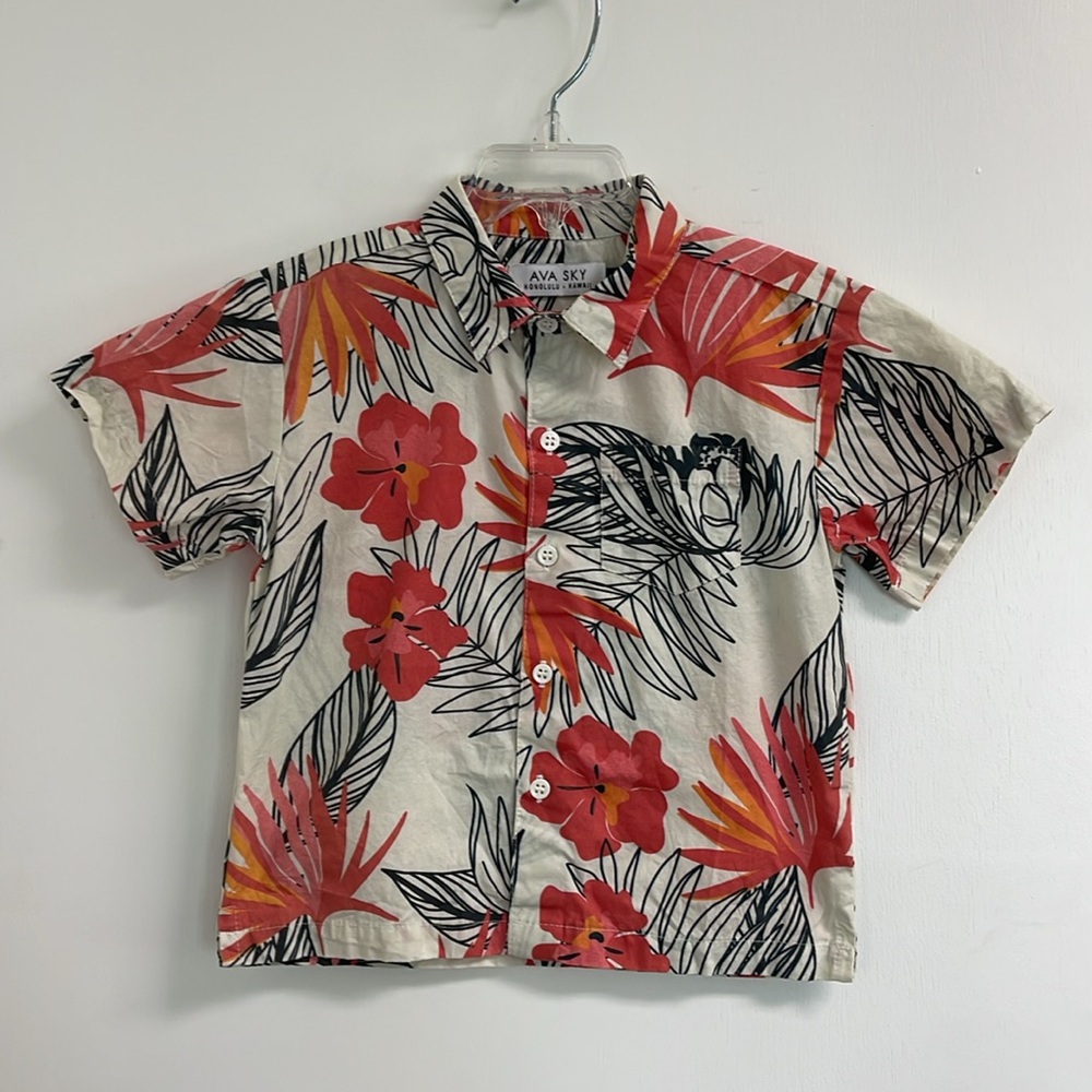 Ava Sky Boys Aloha Shirt Hunter - Size 6